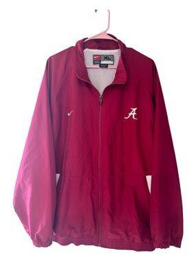 Nike Alabama Crimson Tide Full Zip Windbreaker Jacket Mens XL Red